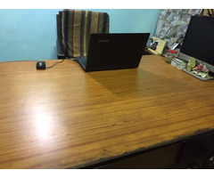 1 Executive Table 5'x3'; 2 Office Tables 3.5'x2'; 1 Executive Chair; 1 Office Chair and 1 Cabinet - Image 1/5
