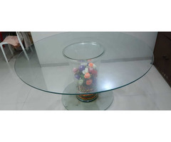 D'Boro Round Glass Dinning Table 6 Seater - Image 2/3