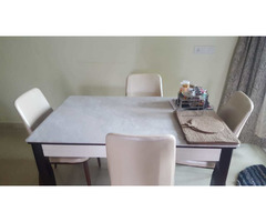 4 Sitter Dining Table with Chairs - Image 1/4