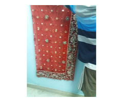 Red Bridal Lehnga with Designer Dupatta on reasonable price - Image 2/9