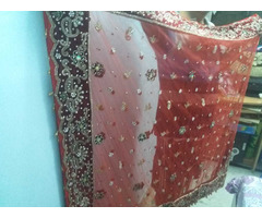 Red Bridal Lehnga with Designer Dupatta on reasonable price - Image 3/9