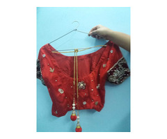 Red Bridal Lehnga with Designer Dupatta on reasonable price - Image 8/9