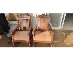 Hand Carved Rocking Chair - Image 1/3