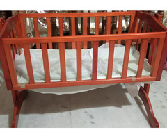 Baby wooden cot - Image 1/2