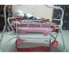 Wooden Crib and baby Swing - Image 1/4
