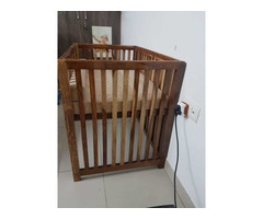 Pure Sheesham Wood Baby Cot - Image 2/4