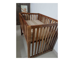 Pure Sheesham Wood Baby Cot - Image 3/4