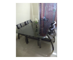 6 Seat Dining Table with Toughened glass - Image 2/3
