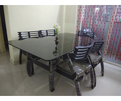 6 Seat Dining Table with Toughened glass - Image 3/3