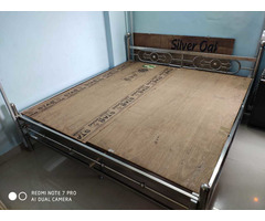 Stainless Steel Bed Frame with Plywood - Image 1/3