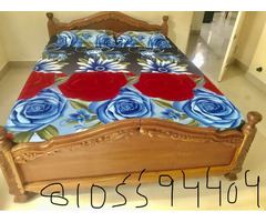 Queen Size Wooden Bed - 6