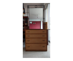 Dressing table/Chest of drawers Pinewood and wrought iron - Image 1/5