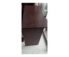Wooden study table, mahogany veneer - Image 3/3