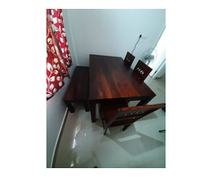 Brand new sparingly used Damro Sheesham wood dining table for sale. - Image 4/4