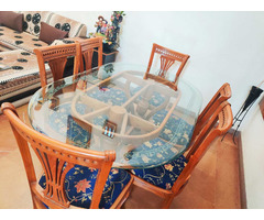 Pure Sagwan Teak Wood 6 seater dining table - Image 1/4