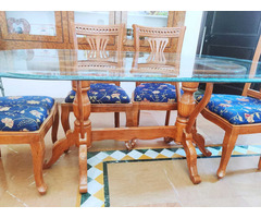 Pure Sagwan Teak Wood 6 seater dining table - Image 4/4