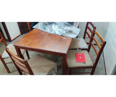 6 Seater Dining Table and Bamboo 5 Seater Sofa with cushionth - Image 3/9