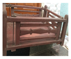 Well-designed, strong baby cradle made of rosewood in form of swing - Image 3/3