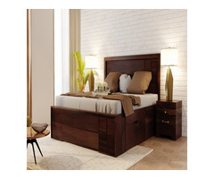 Buy Wooden Double Bed Online in India at Affordable Price. - Image 1/2