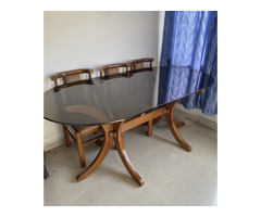 Dining set - 6 seater - teak wood - Image 1/5