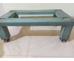 wooden washing machine trolley with wheels - Image 1/2