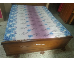 Real Solid Wood Double Bed, - Image 2/4