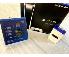 PS5 Sony Playstation 5 Digital Edition Bundle,Kraken Headset And Sony HD camera - Image 1/6