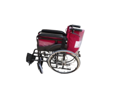 Folding Metal Steel Wheelchair with Dual Break and Seat Belt - Image 2/2