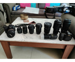 Canon cameras with lenses, flash, memory cards and batteries for sale - Image 5/9