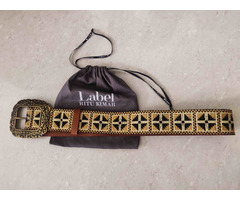 Label Ritu Kumar Tan Vintage Belt - Image 5/5