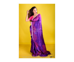 Shop from a variety of Pure Matka Silk Sarees online - Image 1/3