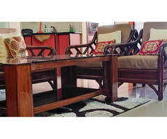Orginal sheesham wood, 3+2 sofa set for sale. - Image 3/3