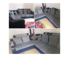LSHAPE SOFA SET AND WOODEN CENTER TABLE - Image 2/3