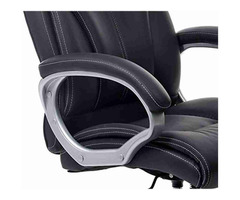 Leather office chair, executive chair, revolving type - Image 2/10