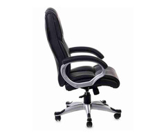 Leather office chair, executive chair, revolving type - Image 4/10