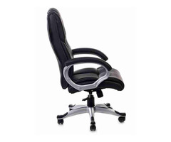 Leather office chair, executive chair, revolving type - Image 5/10