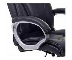 Leather office chair, executive chair, revolving type - Image 6/10