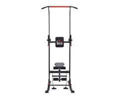 HOMCOM Power Tower Station for Home Gym Workout Equipment With Sit Up Bench - Image 3/3