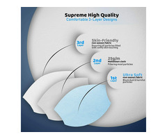 50 x Premium Quality - Face, Mouth & Nose Protection Black Masks UK - Image 3/3