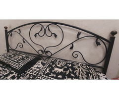 Iron Bed (New Condition) Heavy Metal + Plywood + Mattress - Image 1/5
