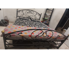 Iron Bed (New Condition) Heavy Metal + Plywood + Mattress - Image 2/5