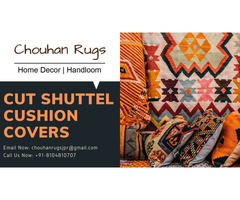 Printed Cut Shuttel Cushion Covers by Chouhan Rugs