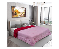 Dream Care Microfiber Reversible AC Comforter (Maroon, Pink) - Image 1/2