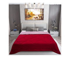 Dream Care Microfiber Reversible AC Comforter (Maroon, Pink) - Image 2/2