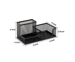Pen and Pencil Stationary Storage Desk Organizer Box with 3 Compartment for Home and Office Accessor - Image 2/7