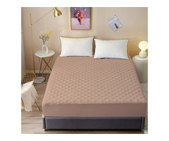 DREAM CARE Sapphire Quilted Single Bed Mattress Protector Beige - Image 1/2