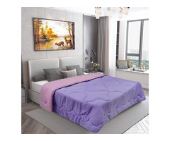 Dream Care Microfiber Reversible AC Comforter / Blanket, Double Bed (Pink, Lilac) - Image 1/2