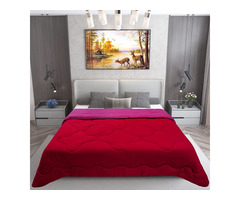Dream Care Microfiber Reversible AC Comforter / Blanket, Double Bed (Rani Pink, Maroon) - Image 2/2