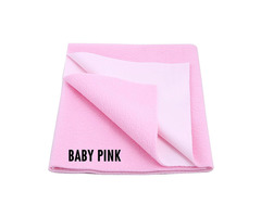 DREAM CARE Waterproof & Washable Baby Pink Baby Dry Sheet - Image 1/2