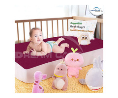 DREAM CARE Waterproof & Washable Dark Pink Baby Dry Sheet - Image 2/2